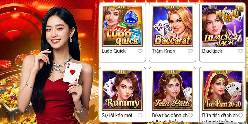 Top 5 trò chơi bài thu hút đông đảo user