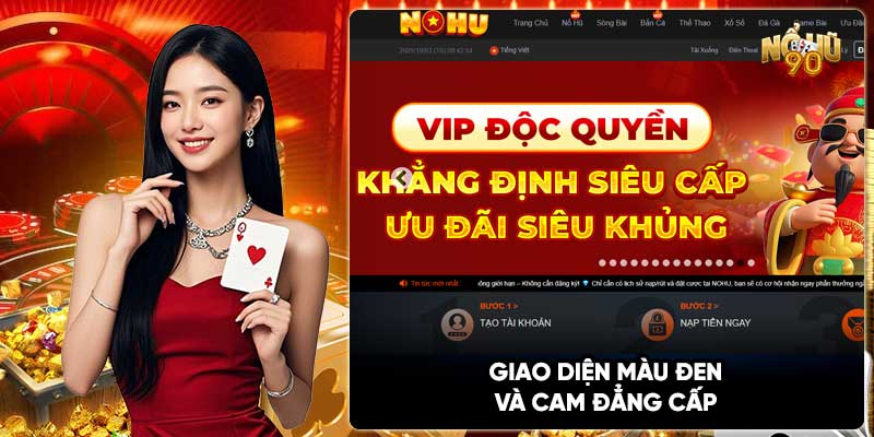 Giao diện màu đen và cam đẳng cấp